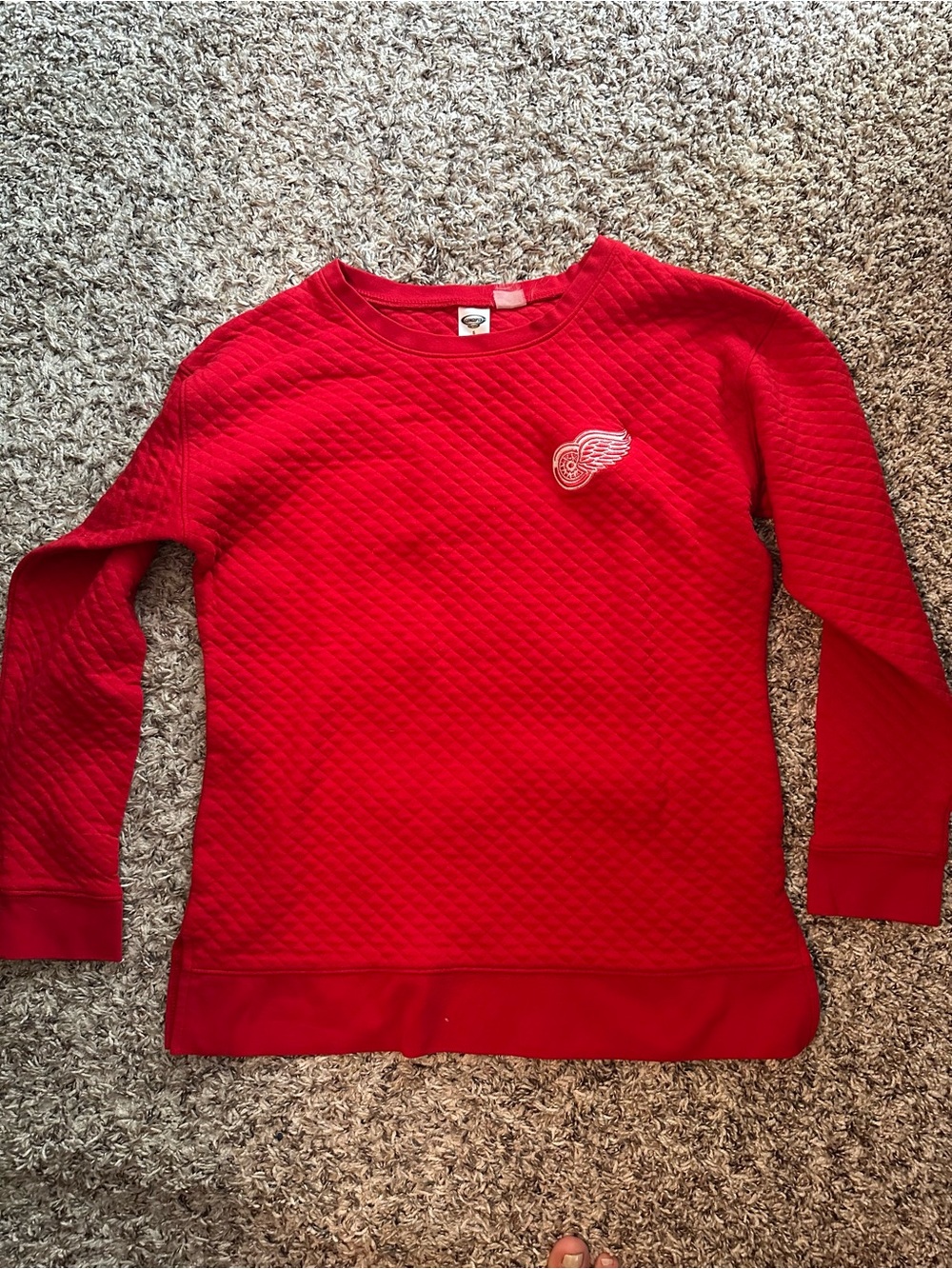 Detroit Red Wings Women's Quilted Crewneck Sweatshirt - Red